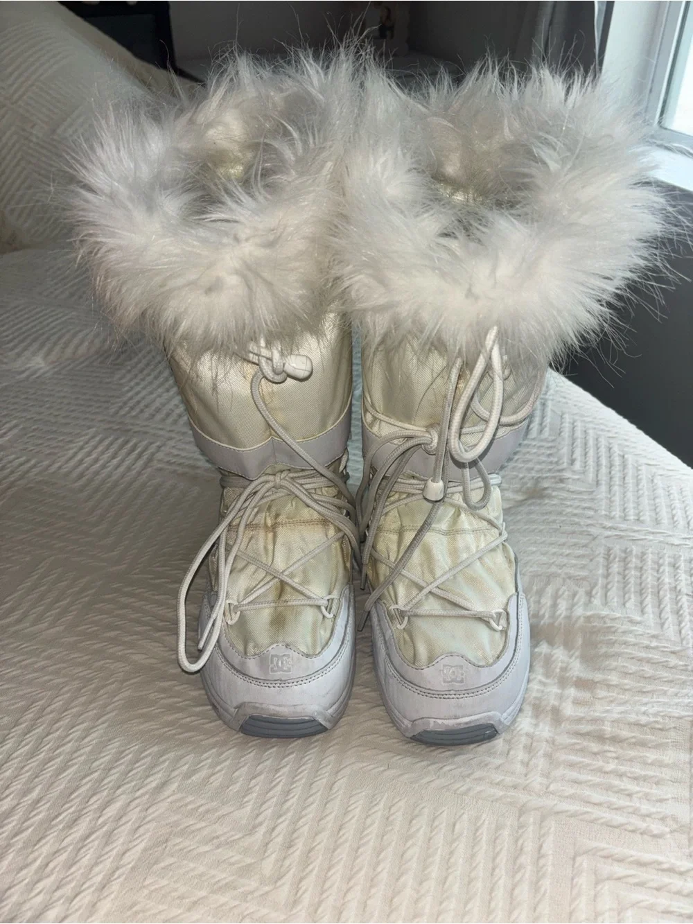DC Snow Boots with White Faux Fur
